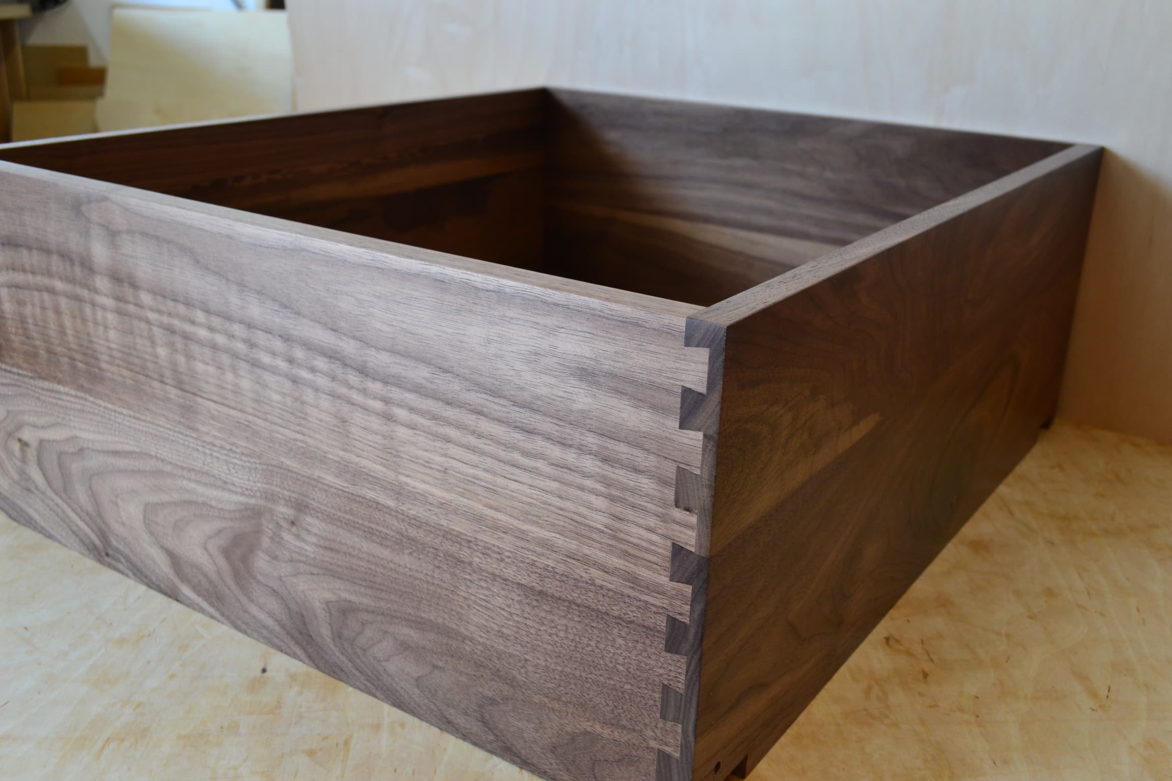 Manufactured by South Florida Dovetailed Drawers - Premium Black Walnut Angled Drawers 5/8 Inch Thick