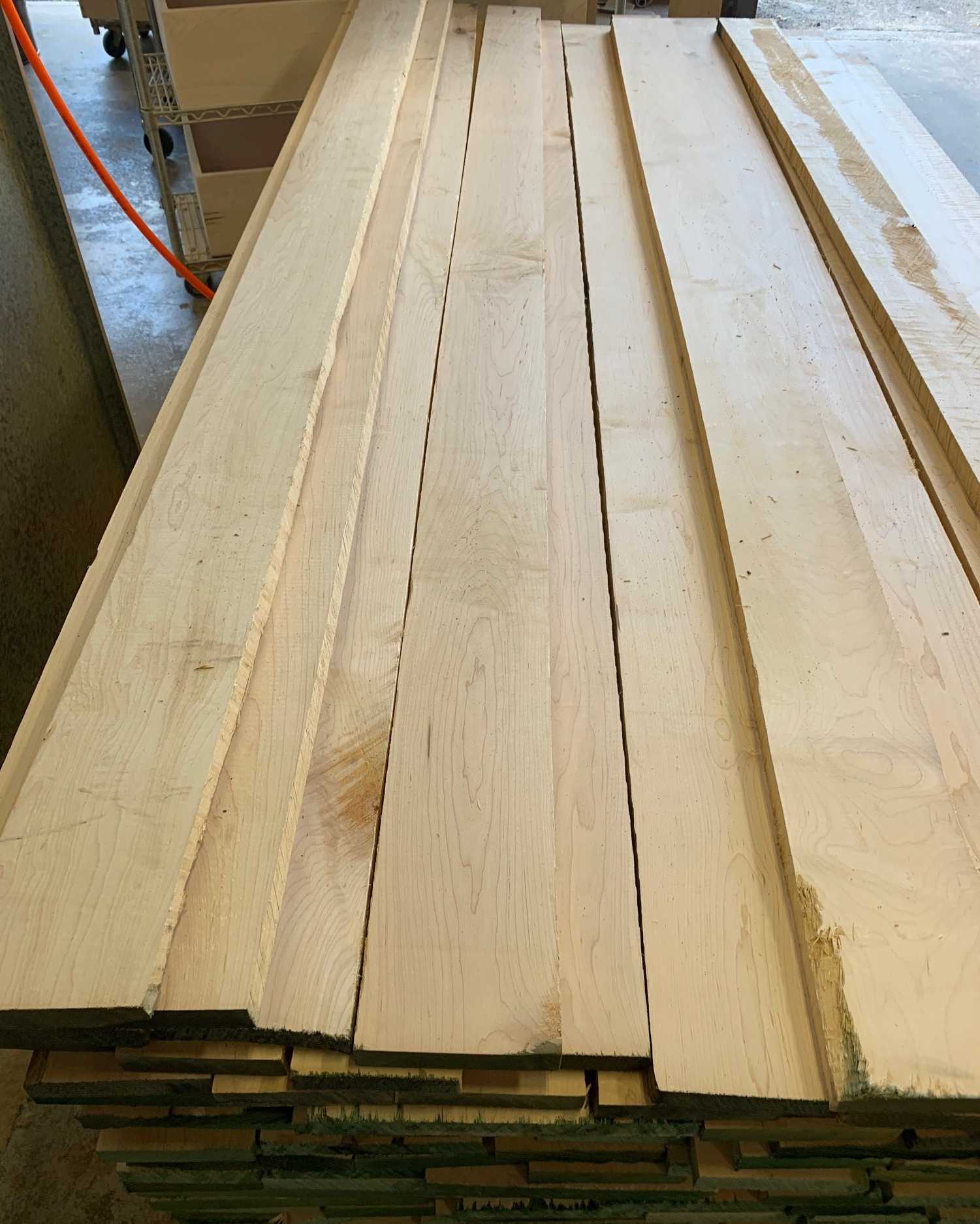 Raw Hard Maple from the sawmill