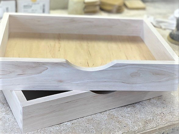 Manufactured by South Florida Dovetailed Drawers Hard Maple Scoop addon for Pullouts